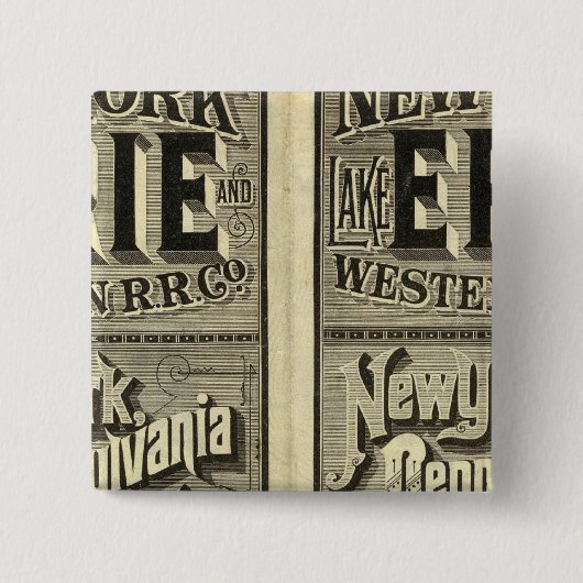 Erie- und Western-Bahn Button (Vorderseite)