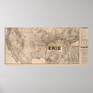 Erieeisenbahn und -verbindungen poster