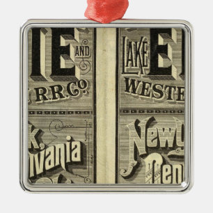 Eriesee- und Western-Eisenbahn Ornament Aus Metall