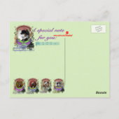 Erik Catie Cat Animal Composer Satie Spoof Postkarte (Rückseite)