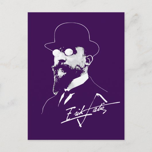 Erik Satie Postkarte (Vorderseite)
