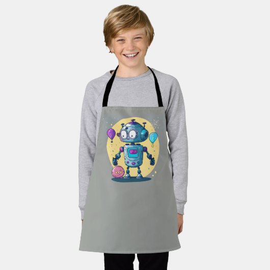 Erik the Brainy Bot Schürze (Getragen)