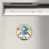 Erik the Brainy Bot with Custom Nametag Magnet (In Situ (Geschirrspüler))