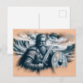 Erik the Red in Pastel Chalk Zeichnend Postkarte (Vorne/Hinten)