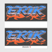 Erik Vorname Name Graffiti Aufkleber Sticker (Blatt)