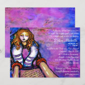 Erikas Invite mit Hebrew Einladung (Vorne/Hinten)