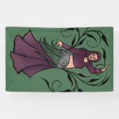 Erin Belly Dancer Burgundy Bellydance Banner (Horizontal)