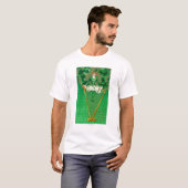 Erin gehen Bragh Frau auf Harfen-Szene T-Shirt (Vorne ganz)