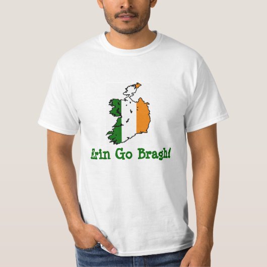 "Erin gehen Bragh" irischer Flaggen-T - Shirt (Vorderseite)