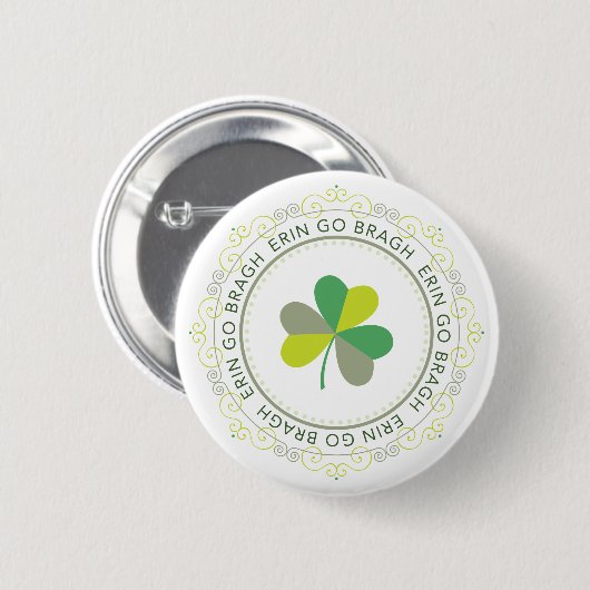 Erin gehen Bragh, Irland für immer Button (Vorne & Hinten)