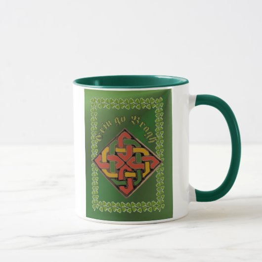 Erin gehen Bragh keltisches Kreuz FetteFraD Tasse (Rechts)