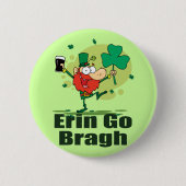 Erin gehen Bragh Kobold mit Stout Button (Vorderseite)