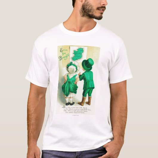 Erin gehen Bragh Paare, die Irland-Karte T-Shirt (Vorderseite)