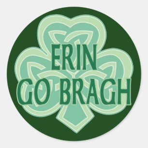 Erin gehen Bragh Runder Aufkleber