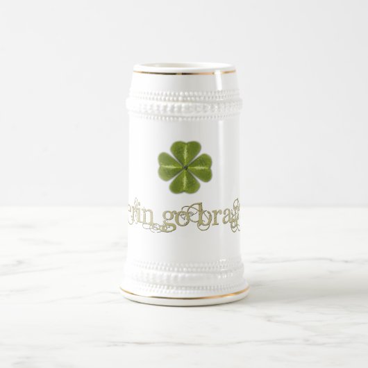 Erin gehen Bragh Stein Bierglas (Mittel)