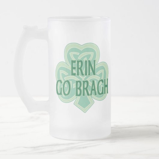 Erin gehen Bragh Stein Mattglas Bierglas (Links)