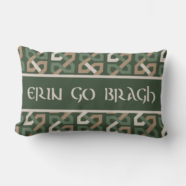 Erin geht Bragh Irish Knot Pattern Lendenkissen (Vorderseite)
