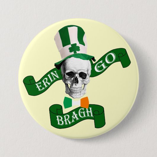 Erin geht mit St. Patrick's Day Button (Vorderseite)