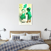 Erin Go Bragh Couple - Irland Karte ansehen Leinwanddruck (Insitu (Schlafzimmer))