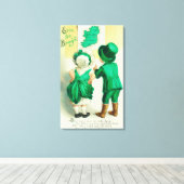 Erin Go Bragh Couple - Irland Karte ansehen Leinwanddruck (Insitu (Holzboden))