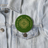 Erin Go Bragh Gold Celtic Kleeblatt Button (Beispiel)