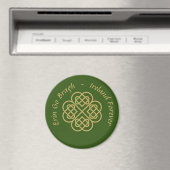 Erin Go Bragh Gold Celtic Kleeblatt Magnet (In Situ (Geschirrspüler))