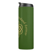 Erin Go Bragh Gold Celtic Kleeblatt Thermosbecher (Nach rechts gedreht)