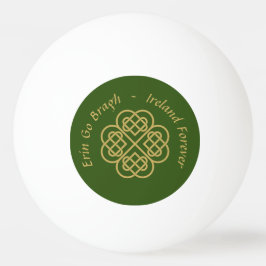 Erin Go Bragh Gold Celtic Kleeblatt Tischtennisball