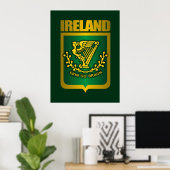 "Erin Go Bragh" Gold Poster & Prints (Heimbüro)