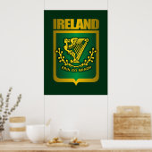 "Erin Go Bragh" Gold Poster & Prints (Küche)