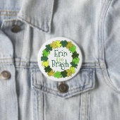 Erin Go Bragh Green Kleeblatt St. Patrick's Day Button (Beispiel)