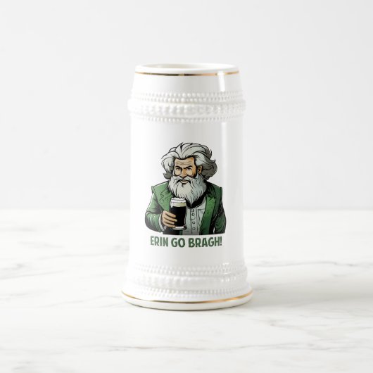 Erin Go Bragh! -Grün Bierglas (Mittel)