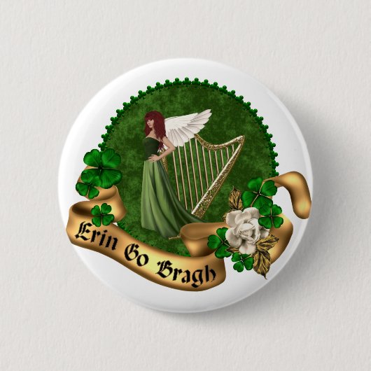Erin Go Bragh Irisch Button (Vorderseite)