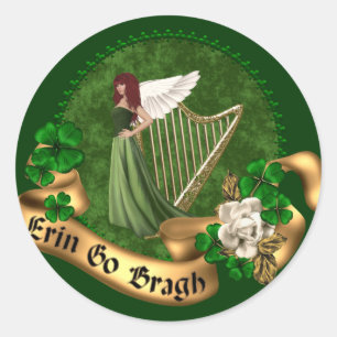 Erin Go Bragh Irisch Runder Aufkleber