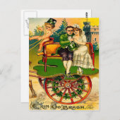 Erin Go Bragh - Irish Couple St. Patrick's Day Postkarte (Vorne/Hinten)