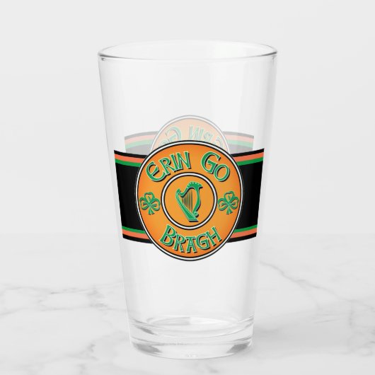 Erin Go Bragh Irish Logo Glas (Rückseite)