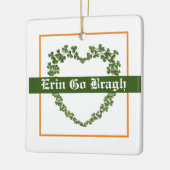 Erin Go Bragh Kleeblatt Herz Keramikornament (Links)