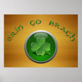 Erin Go Bragh Kleeblatt Poster (Vorne)