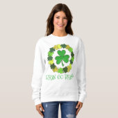 Erin Go Bragh Kleeblatt Saint Patrick's Day Sweatshirt (Vorne ganz)