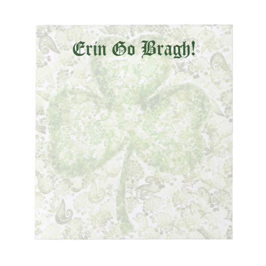 Erin Go Bragh! Notizblock (Vorderseite)
