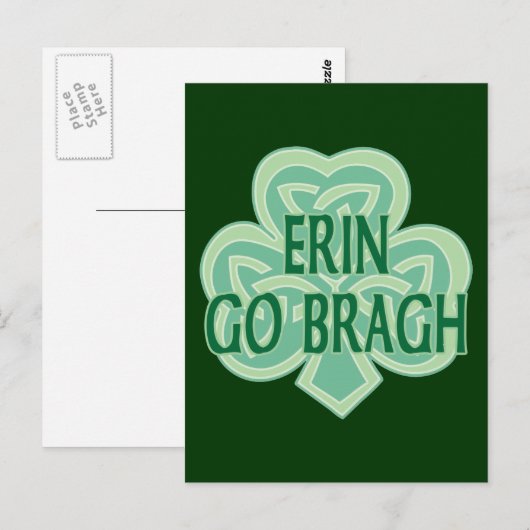 Erin Go Bragh Postkarte (Vorne/Hinten)