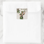 Erin Go Bragh Quadratischer Aufkleber (Tasche)