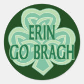 Erin Go Bragh Runder Aufkleber (Vorderseite)