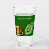 Erin Go Bragh Saint Patrick's Day Irish Beer Glass Glas (Vorderseite)