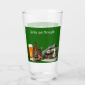 Erin Go Bragh Saint Patrick's Day Irish Beer Pub Glas (Rückseite)