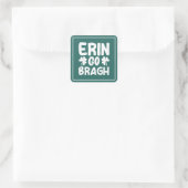 Erin Go Bragh St. Patrick's Day Design-60850 Quadratischer Aufkleber (Tasche)