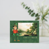 Erin Go Bragh. Vintag Little Irish Boy Postkarte (Stehend Vorderseite)