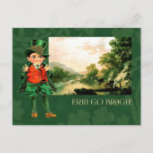 Erin Go Bragh. Vintag Little Irish Boy Postkarte (Vorderseite)