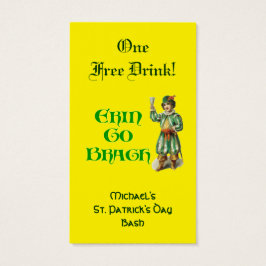 Erin Go Braugh Custom Free Drink Ticket