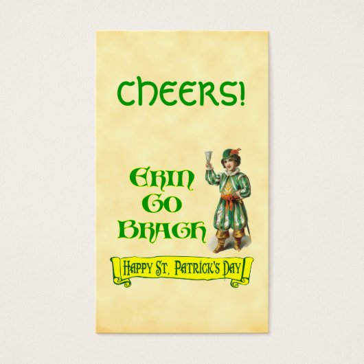 Erin Go Braugh Custom St Patricks Day Drink Ticket (Vorderseite)